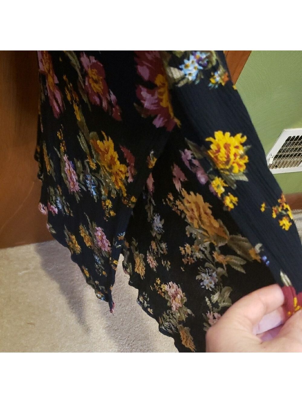 NATURAL LIFE Black Floral Midi Dress - Picture 6 of 13